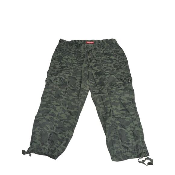 Union Bay Camouflage Cropped Pants drawstring Jr Sz 17 grunge skater streetwear - Picture 2 of 7